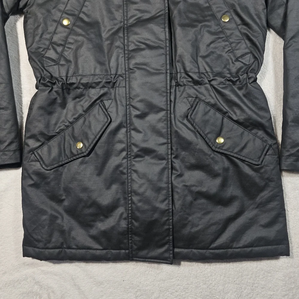 J. Crew Black Utility Hooded Jacket